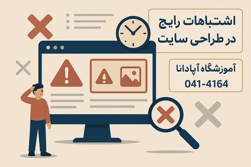 اشتباهات رایج در طراحی سایت که باید از آنها دوری کرد اشتباهات رایج در طراحی سایت که باید از آنها دوری کرد