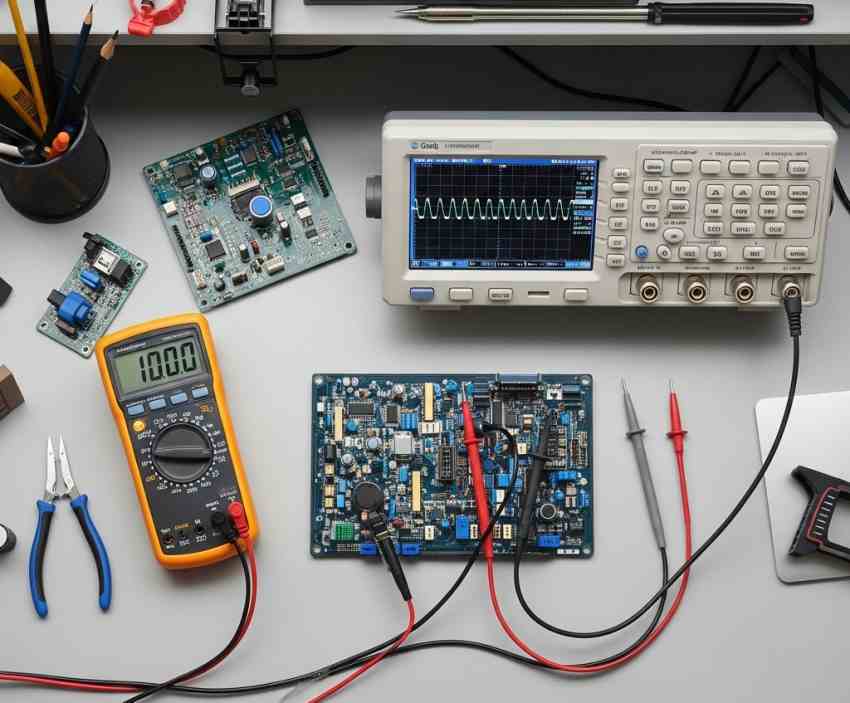 استفاده از مولتی‌متر و اسیلوسکوپ در عیب‌یابی بردهای الکترونیکی